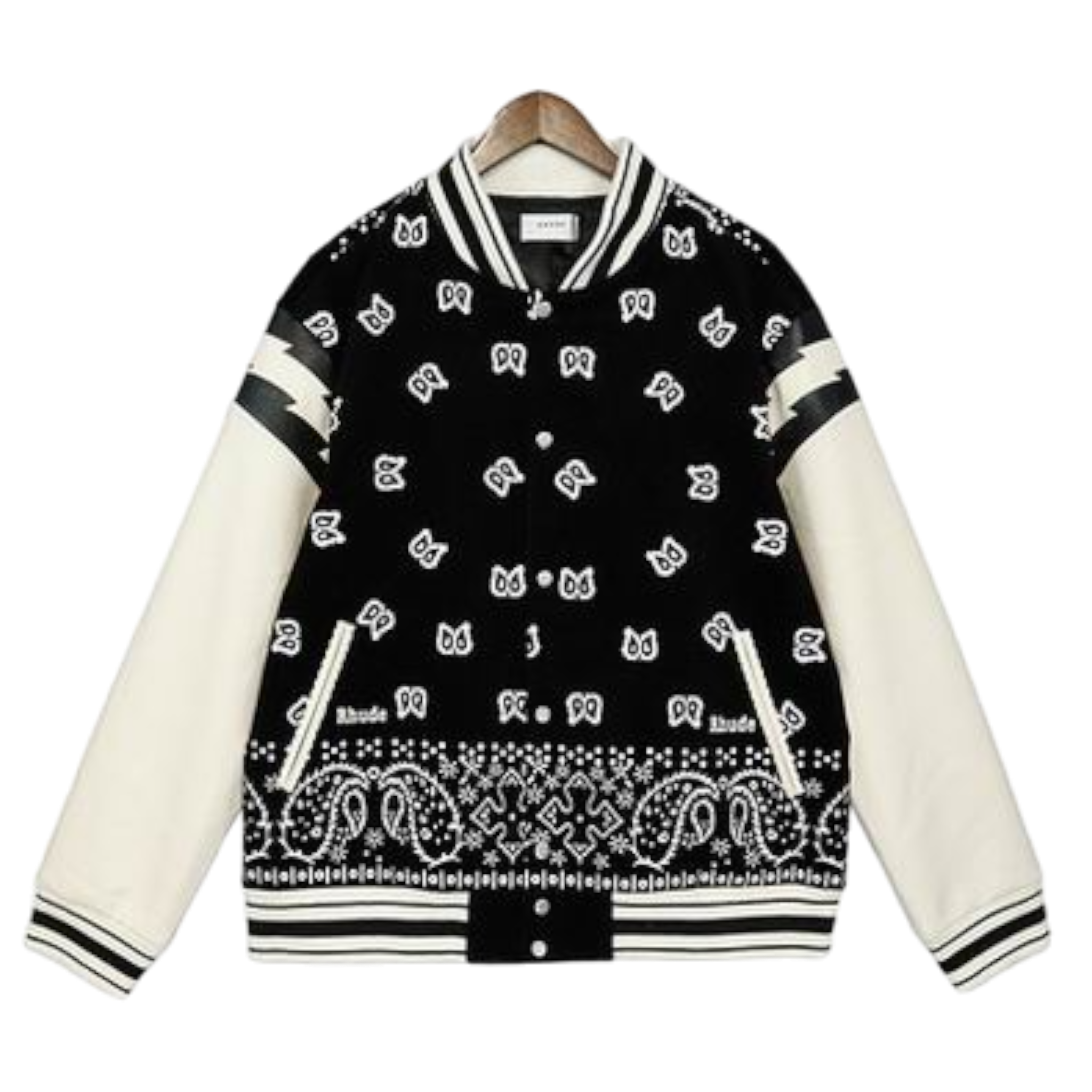 Black & white varsity jacket