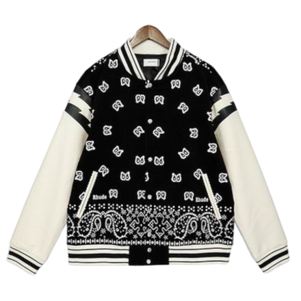 Black & white varsity jacket