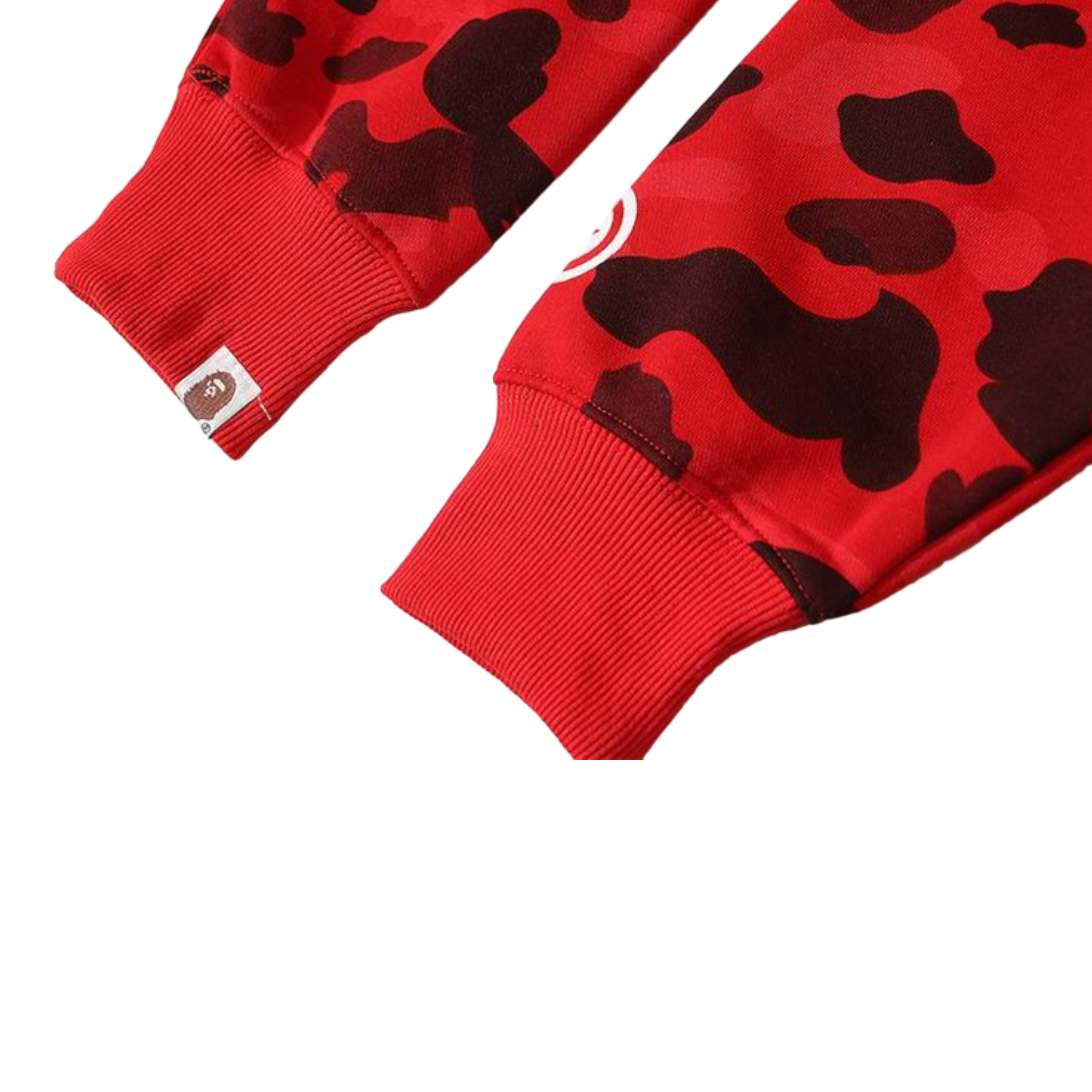 B A P E hoodie red camouflage