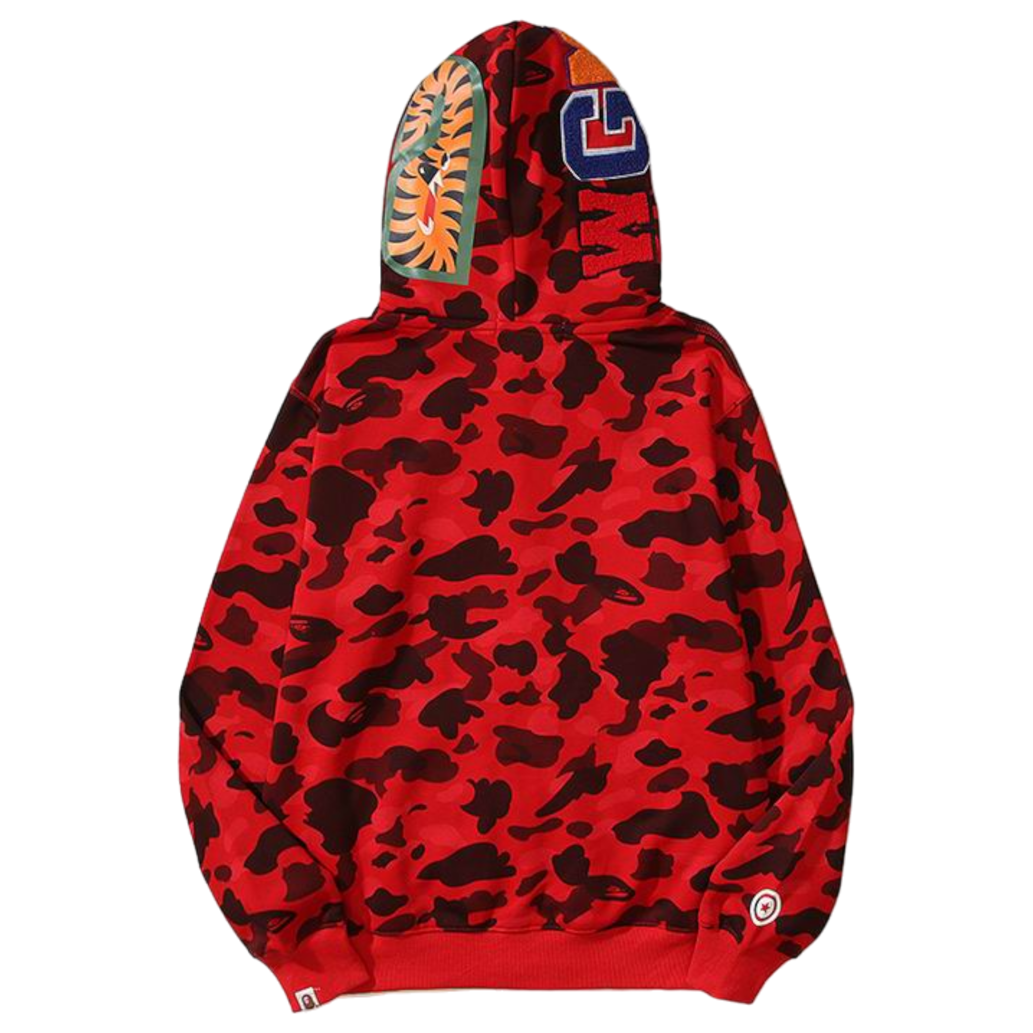 B A P E hoodie red camouflage