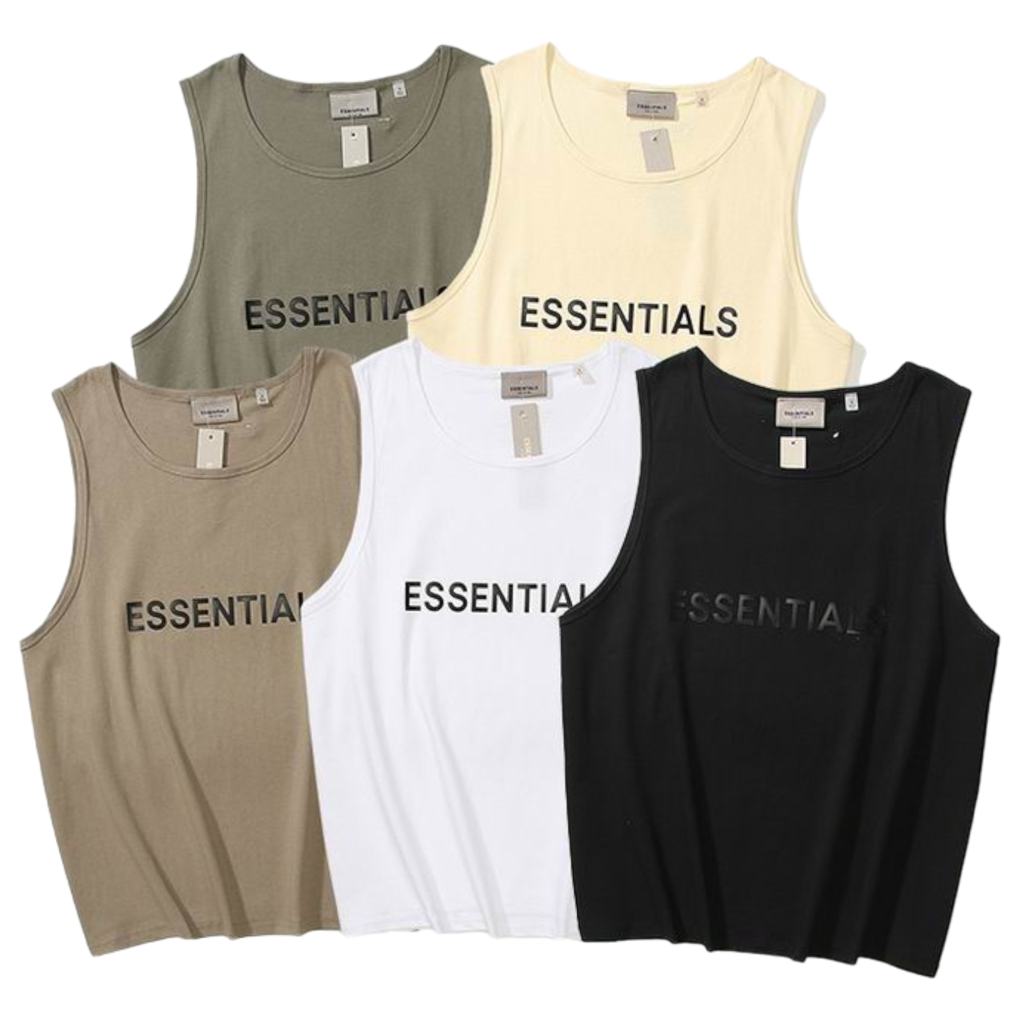 ESSENT1ALS sleeveless nude shirt